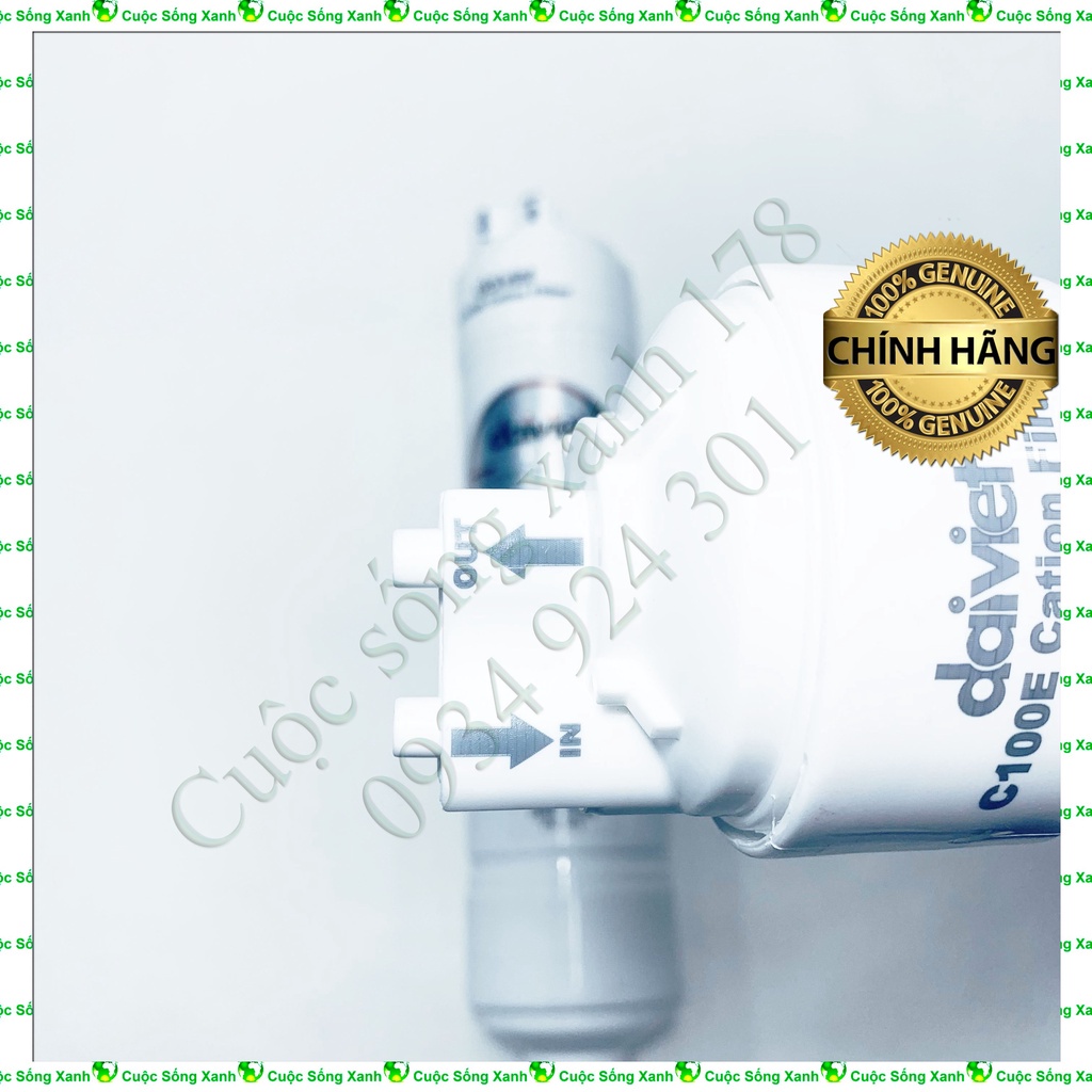 Lõi lọc nước số 3 PP 1 micron loại kín nối nhanh chính hãng Đại Việt dùng cho máy lọc nước RO