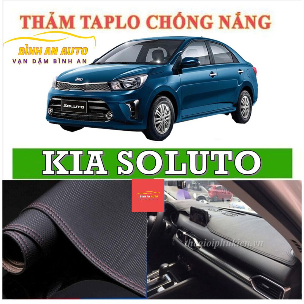 Thảm taplo KIA SOLUTO dập vân cacbon cao cấp - Bình An Auto