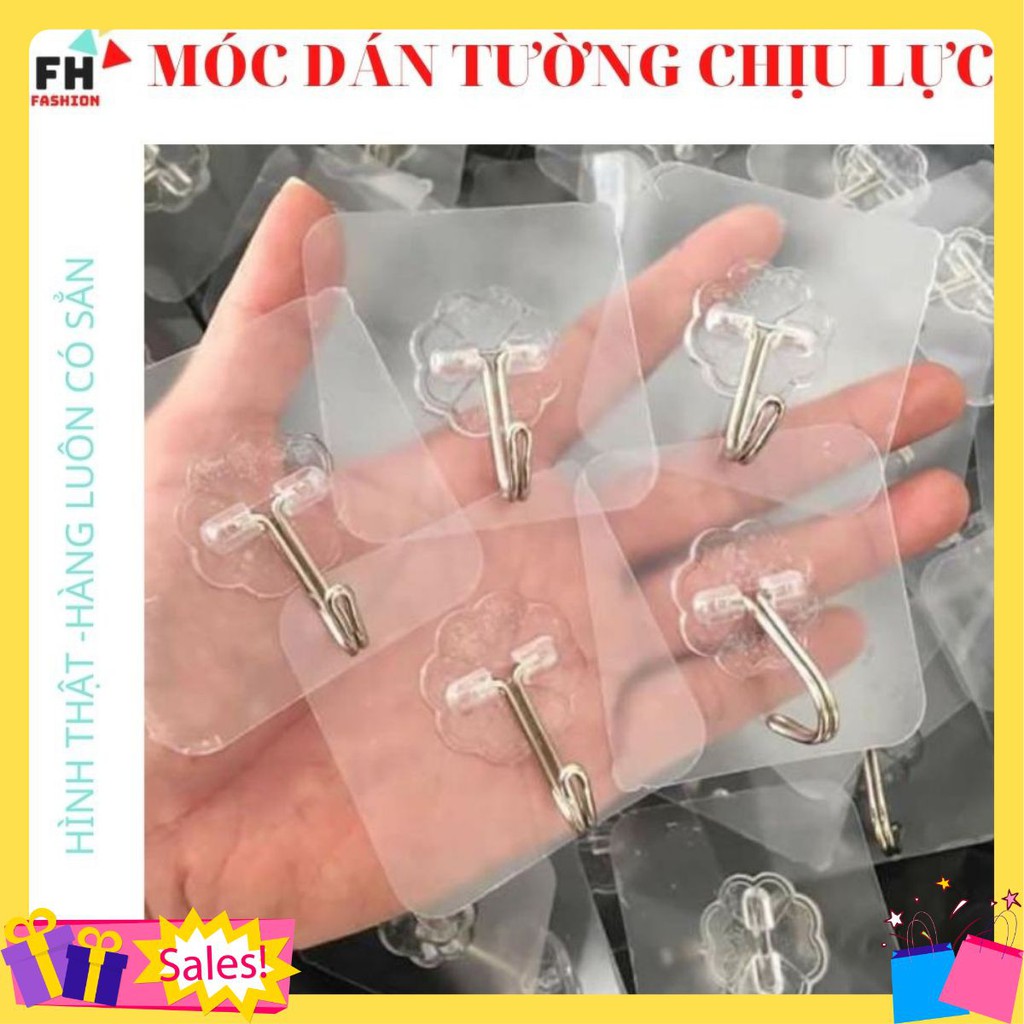 Combo 10 Móc dán tường chịu lực siêu dính 6x6cm [ SHOP FH ]