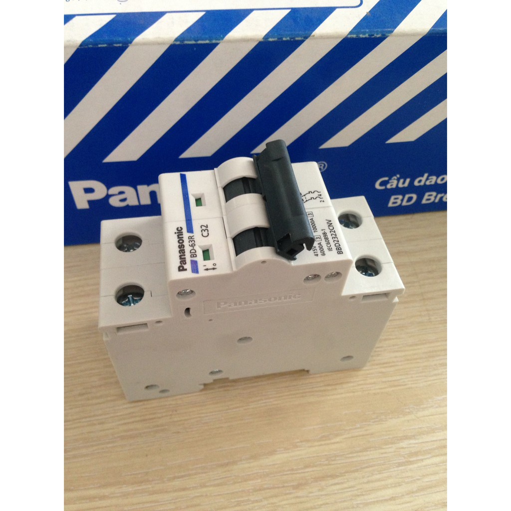 PANASONIC Cầu Dao Tự Động CB Đôi 2 Pha 2 Cực 6A Đến 63A  Hàng Chất Lượng - BH 12 Tháng