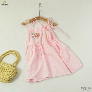 [NEW ARRIVAL] [SIZE NHÍ] ĐẦM 2 DÂY THÊU HOA SIÊU ĐÁNG EO