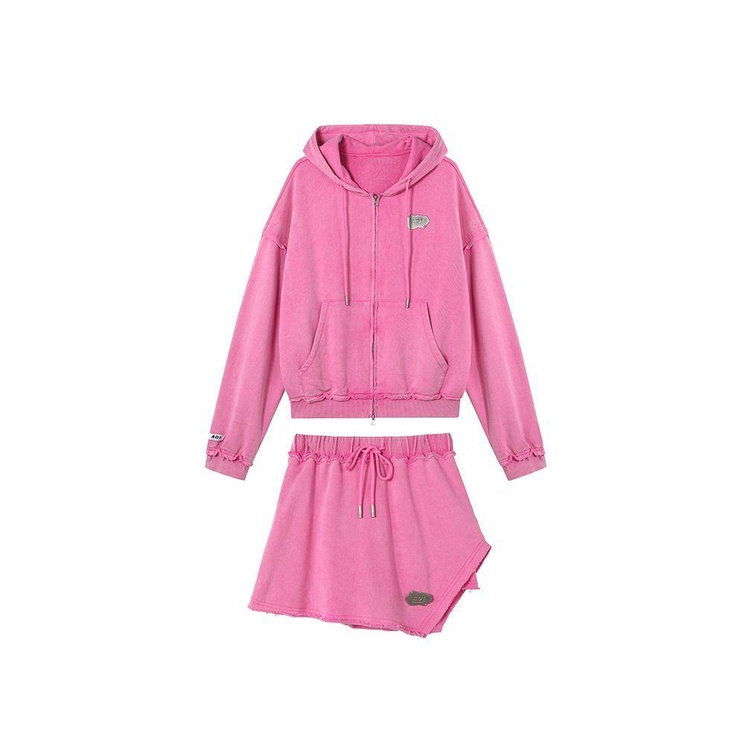 Andyet AD1 / 22AW Áo Khoác Có Mũ Trùm Đầu Khóa Kéo Đôi Phong Cách Retro Sờn Cho Nữ