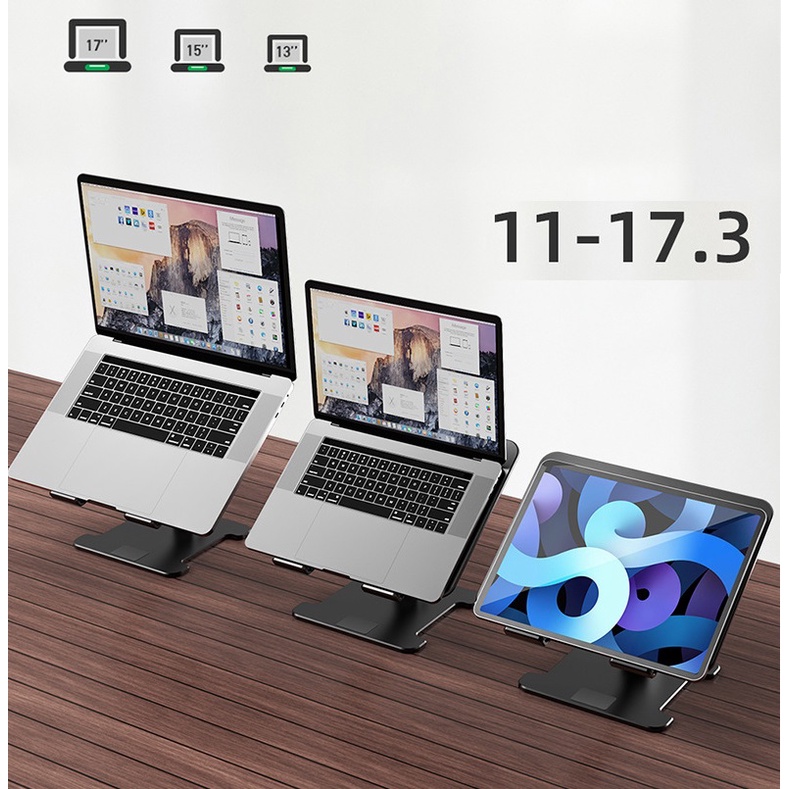 Giá đỡ laptop macbook stand nhôm cao cấp MT99 Plus chân đế xoay tròn cho máy 11 inch - 17 inch.