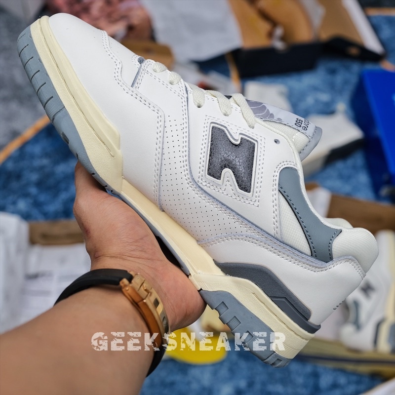 [GeekSneaker] Giày Sneaker NB New Balance 550 Aime Leon Dore White Grey | Xám Trắng NB550 Collab ALD