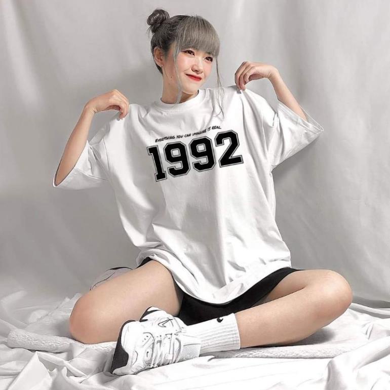 Áo thun nam nữ Unisex Rorm rộng, vải cao cấp cotton 100%, in năm sinh theo yêu cầu