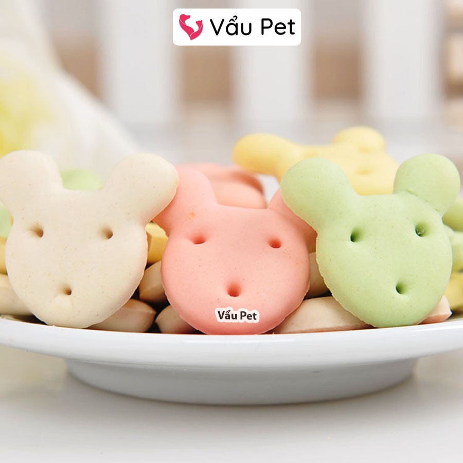 Đồ ăn cho chó mèo Bánh Quy nhiều màu sắc - Bánh thưởng, đồ ăn vặt cho chó mèo Vẩu Pet Shop