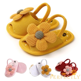 Giày Hoa Hướng Dương Đế Mềm Cho Bé Gái Sơ Sinh Từ 0-18 Tháng Tuổi