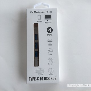 HUB USB Type c to 4 Port USB 3.0 - Cáp chuyển Type C ra 4 cổng USB