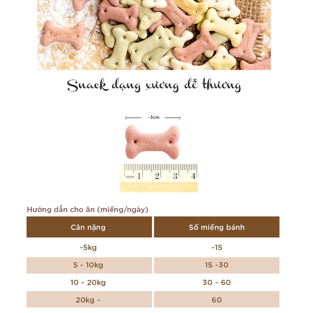 BÁNH BÍCH QUY HỖN HỢP CHO CHÓ 220G