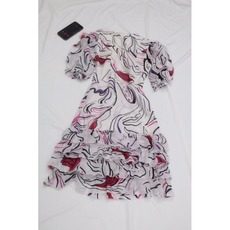 đầm voan bèo tay hở lưng | BigBuy360 - bigbuy360.vn