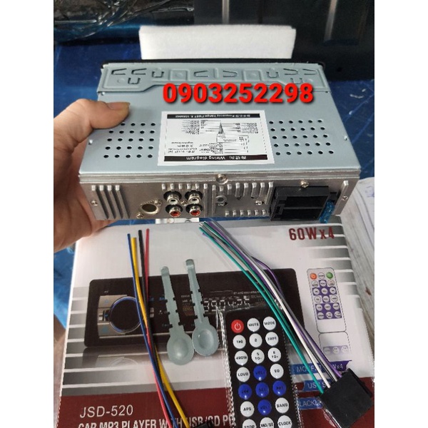 Đài thẻ đài cho xe hơi, xe tải 12v 24v dùng chung, có chân USB, MP3, FM RADIO..