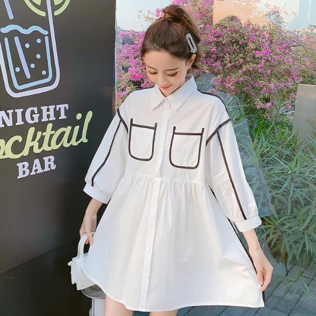 Đầm Dáng Chữ A Tay Dài Lưng Cao Thời Trang Mùa Hè 2020 Cho Nữ đầm bầu váy nữ váy bé gái váy dài chân váy dài váy nữ chân váy dài