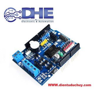 Module driver mạch cầu H điều khiển động cơ DC/động cơ bước - L298P, giao tiếp Shield với Aduino