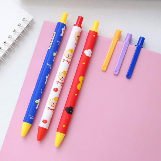 🍉Bút Gel Mực Đen INS Động Vật Hoạt Hình Cute Ngòi 0.5mm - Bút Gấu/ Mèo Viết Gel Bấm Đáng Yêu DUASHOP