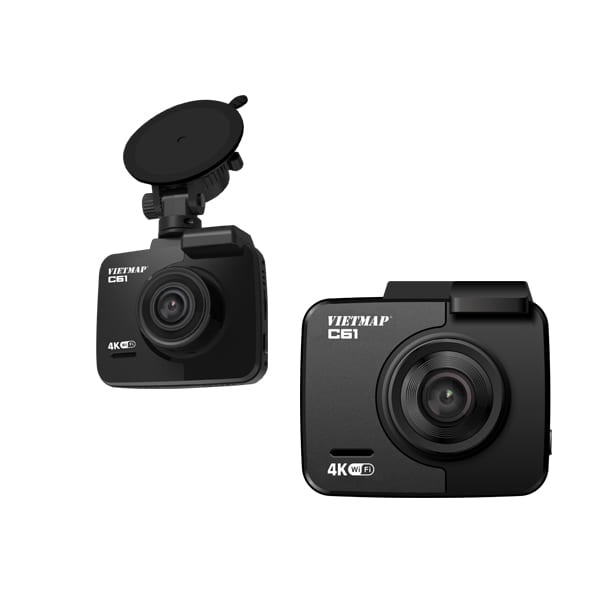 Camera hành trình ô tô VIETMAP C61 TRƯNG BÀY, màn hình full HD 4K, cảnh báo giao thông, góc quay 170 độ.