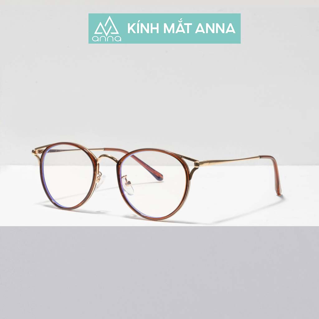 Gọng kính mắt thời trang nam nữ ANNA dáng mắt mèo chất liệu kim loại - 300HQ017