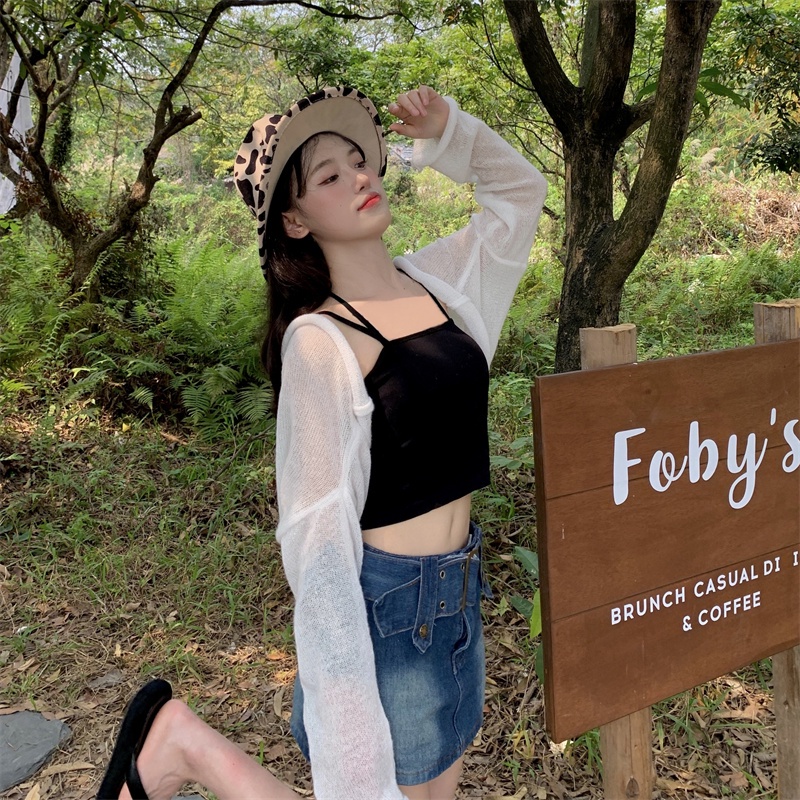 Áo Dệt Kim Mỏng Thời Trang Mùa Hè Dành Cho Nữ