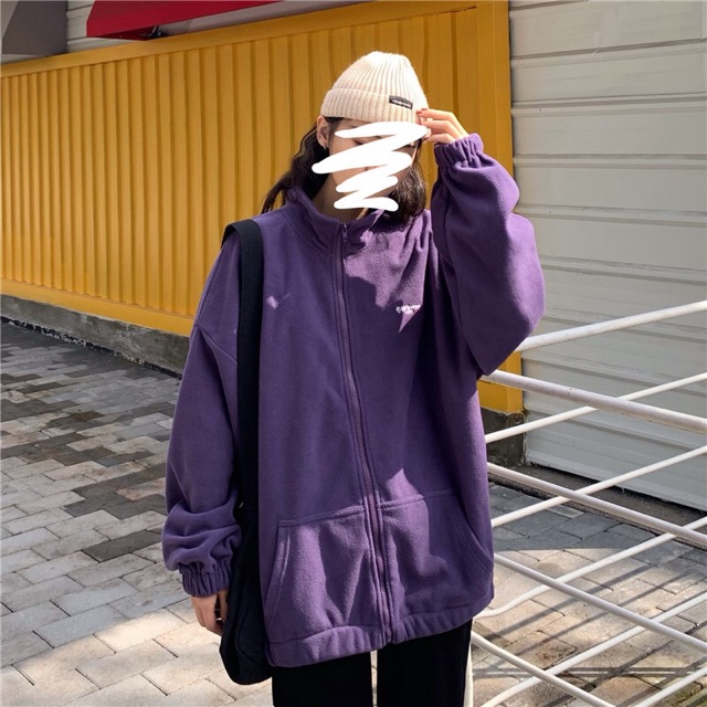 Áo Khoác Nỉ Bông Thêu Chữ Ulzzang