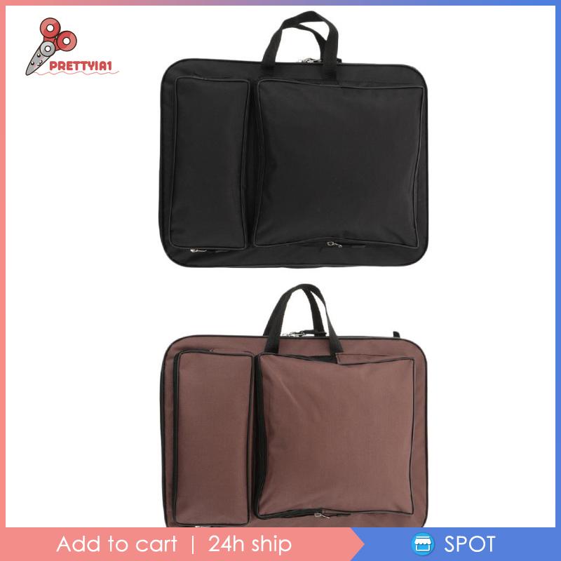 [Prettyia1] Túi Đựng Bảng Vẽ Nghệ Thuật Gấp Lại Được Màu Đen