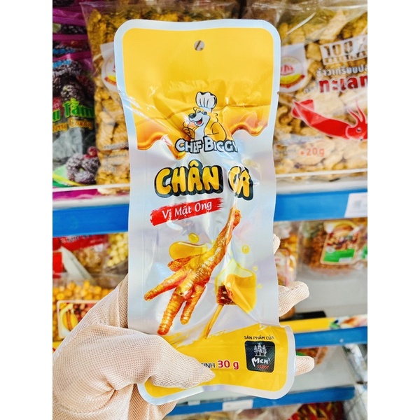 CHÂN GÀ ĂN LIỀN CHEF BIGGY VỊ MẬT ONG/CAY 30G