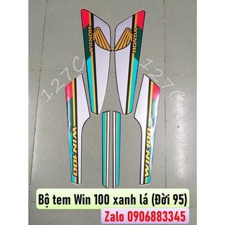 Bộ tem xanh lá đời 95 win 100cc