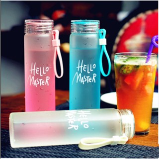 Bình Đựng Nước Thuỷ Tinh Hello Master 450ml Cực đẹp