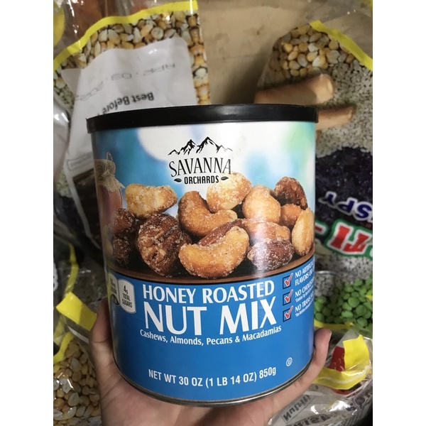 HẠT HỖN HỢP TẨM MẬT ONG GOURMET HONEY ROASTED NUT MIX 850G (MỸ)( Date2023)