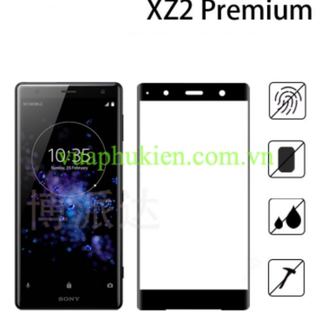 Kính cường lực 4D Sony Xperia XZ2 Premium full màn hình