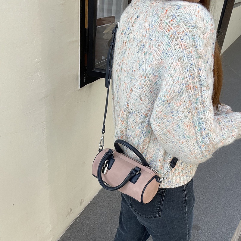 Túi đeo vai IELGY hình trụ mini có khóa thời trang cho nữ