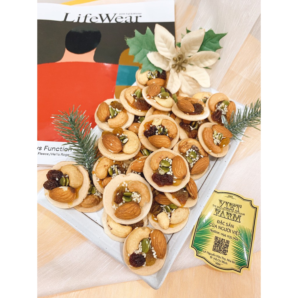 Bánh dinh dưỡng mix hạt bánh cho bà bầu bánh ăn kiêng đồ ăn văt hũ 400g | BigBuy360 - bigbuy360.vn