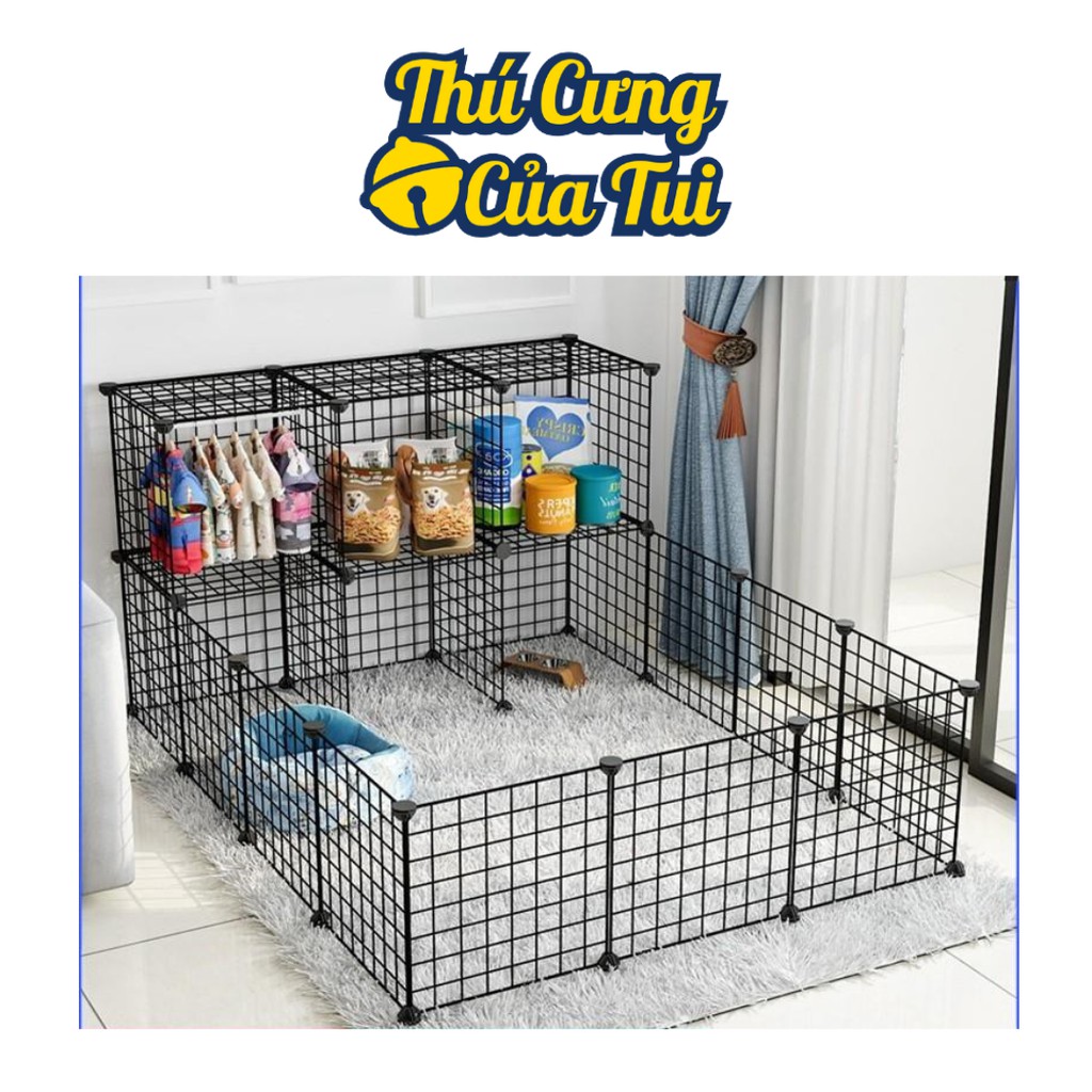 Combo Lưới Ghép Chuồng Quây Thú Cưng Chó Mèo ( tặng chốt ) - Combo 3x4x2 - Thú Cưng Của Tui