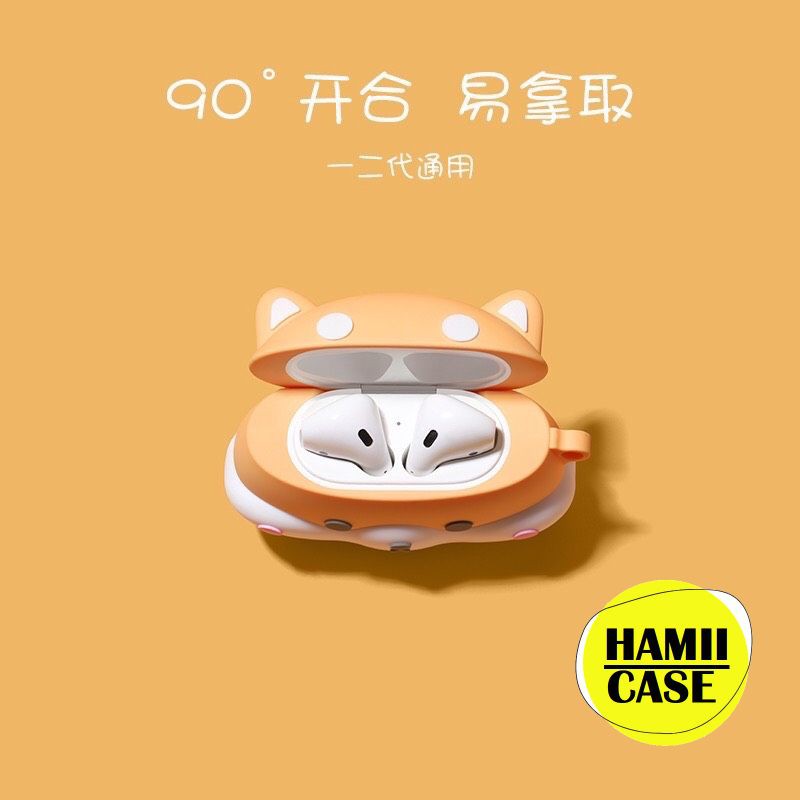 Case Vỏ Bao Airpods Đựng Tai Nghe Airpod 2 Pro Chó Shiba Inu Siêu Dễ Thương