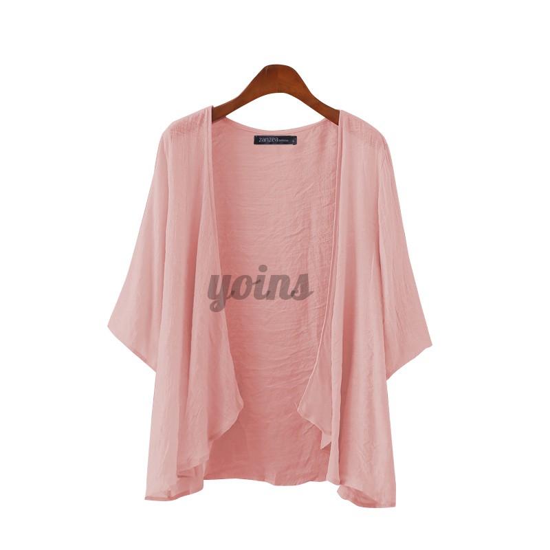 |YOINS|ZANZEA Women Baggy Summer Half Sleeve Sheer Beach Casual Cardigans | BigBuy360 - bigbuy360.vn