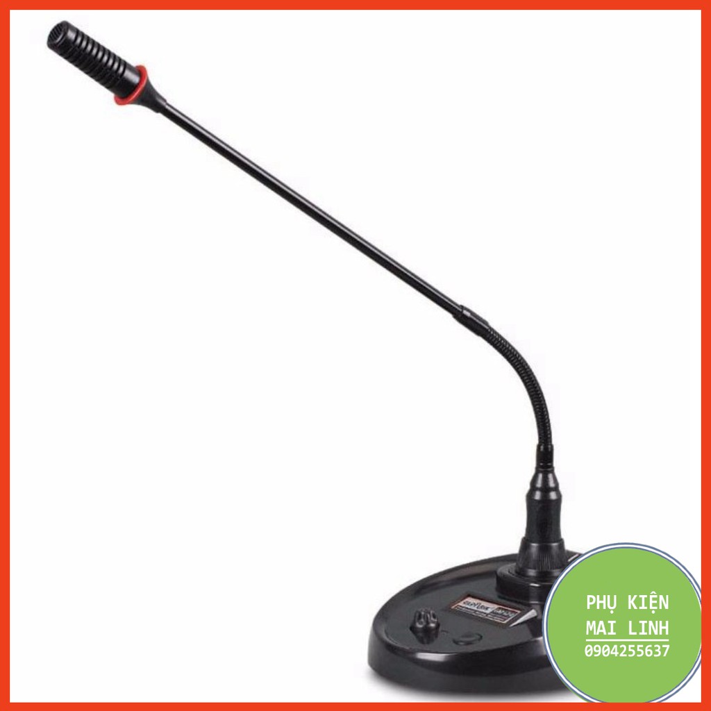 MICRO CỔ NGỖNG ĐỘ NHẠY CAO GLOARIK GM 125 micro để bục, micro phát biểu cao cấp chuyên dùng cho phòng họp, hội nghị