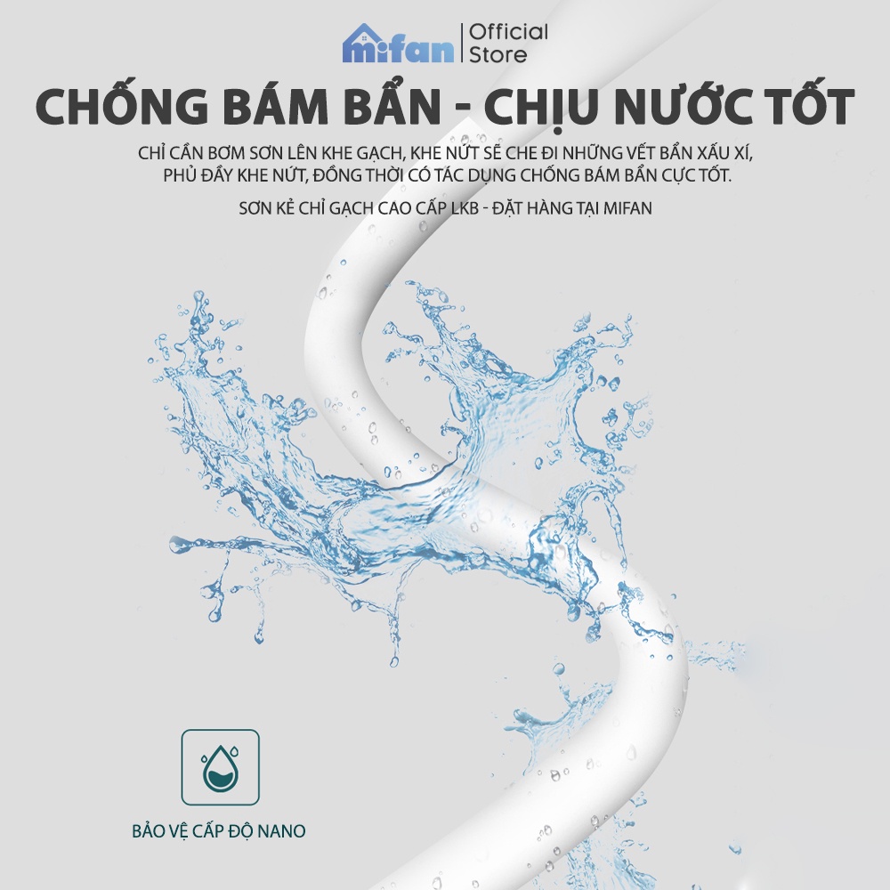 Sơn Kẻ Chỉ Gạch Cao Cấp LKB 280ml - Làm mới mạch sàn nền nhà tắm, tường, bồn rửa chén, bồn cầu - Hàng chính hãng