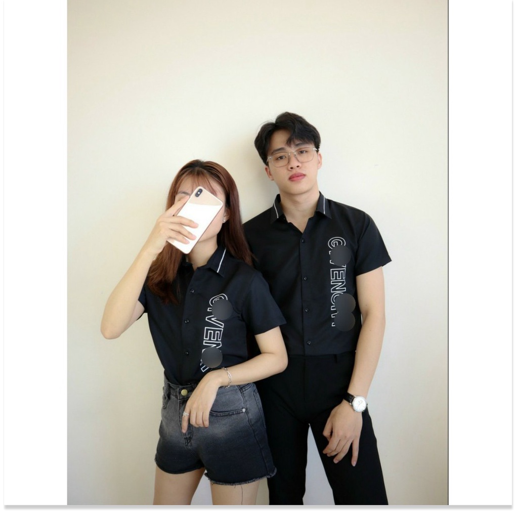 Áo sơ mi in thêu NGẮN TAY DÀNH CHO NAM NỮ CỰC ĐẸP MẪU MỚI NHẤT HIỆN NAY