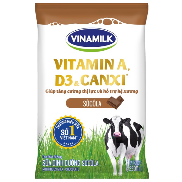 SỮA DINH DƯỠNG VINAMILK SÔCÔLA - BỊCH 220ML