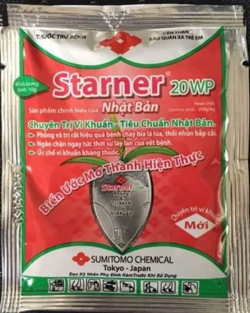 COMBO Thuốc đặc trị nấm khuẩn( thối nhũn, thối lá) cho lan và cây trồng. 5 gói Starner+1 gói Antracol