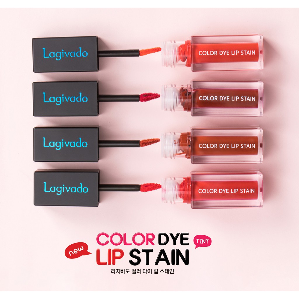 [CHÍNH HÃNG] SON KEM LÌ LIP STAIN LAGIVADO ( SON TINT) pha dưỡng lên màu chuẩn, lâu trôi, lên màu đẹp dạng thỏi - 04 màu | BigBuy360 - bigbuy360.vn