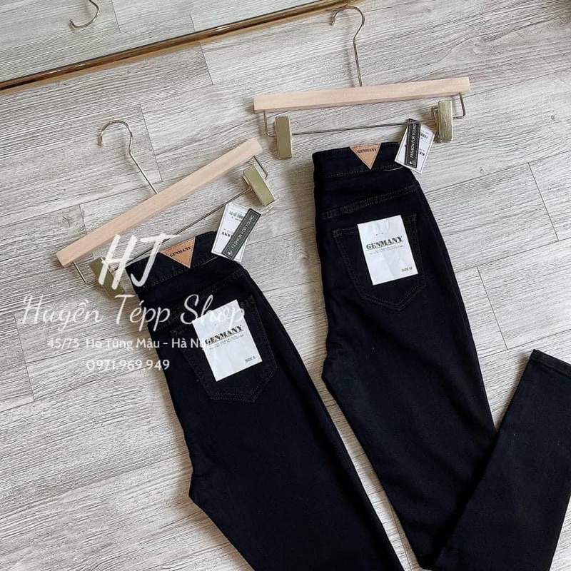 Quần jeans trơn 1 khuy ms135
