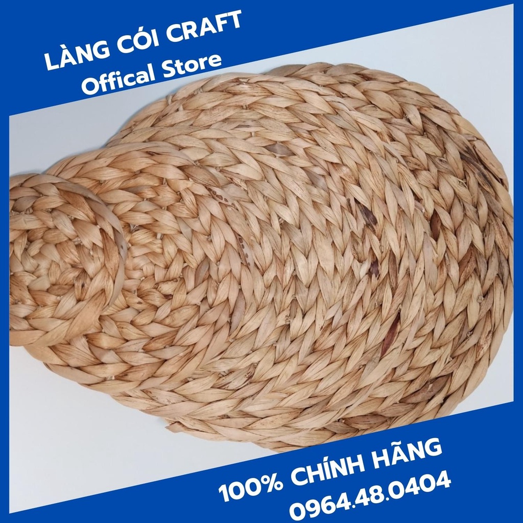 Lót lục bình Làng Cói dùng lót cốc, lót bát, lót nồi cỡ từ 10cm - 30cm