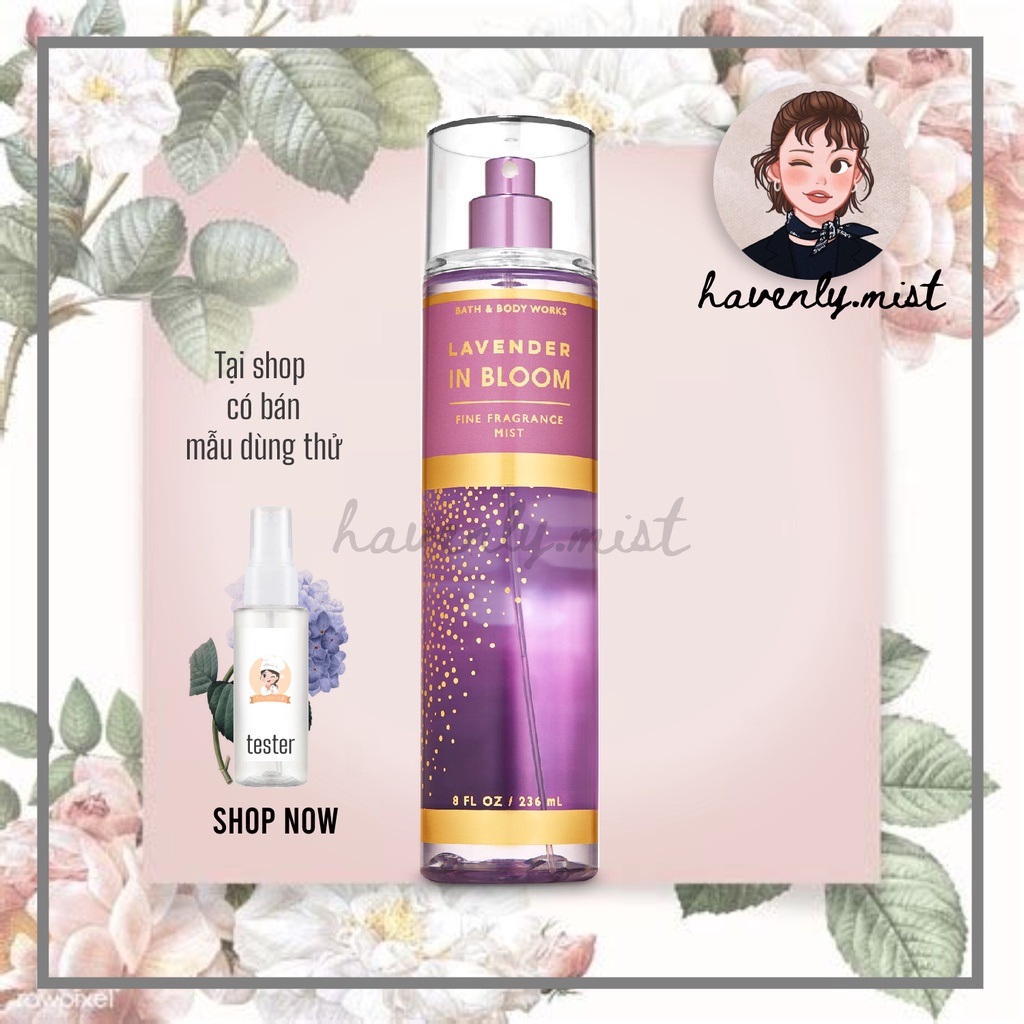 ʜᴀᴠᴇɴʟʏ.ᴍɪsᴛ ┋ Xịt Thơm Toàn Thân Lavender In Bloom Bath & Body Works