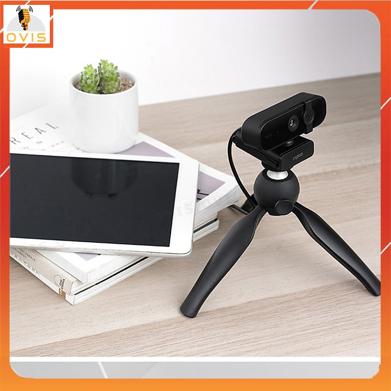 Rapoo C280 -  Webcam Họp Trực Tuyến Tự Động Lấy Nét, Độ Phân Giải 2K, Góc Rộng 85°, Khử Tiếng Ồn Kép