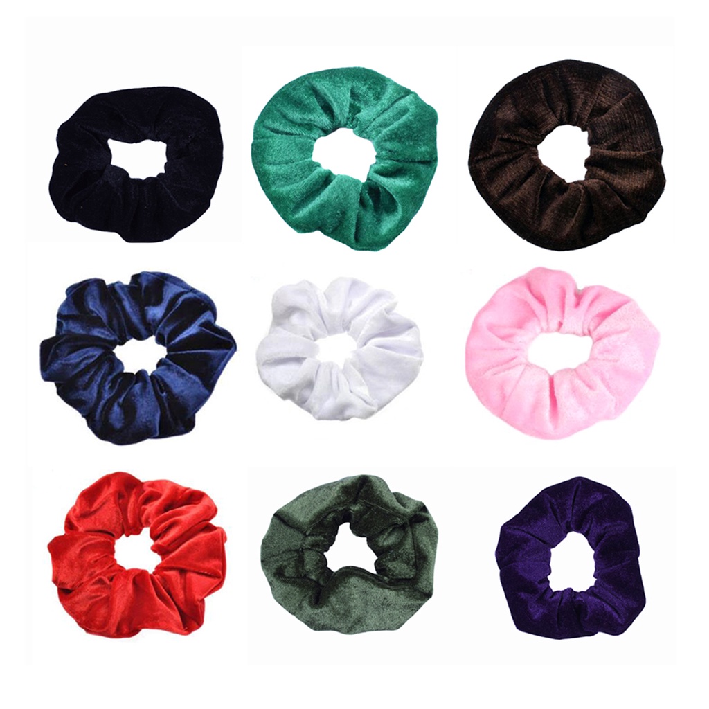 Dây Buộc Tóc Nữ Co Giãn Màu Trơn Thời Trang
