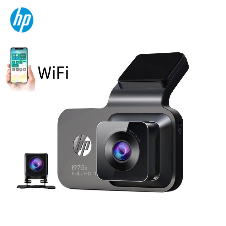 Camera hành trình ô tô thương hiệu cao cấp HP f975x Full HD tích hợp camera lùi Wifi GPS - HÀNG CHÍNH HÃNG