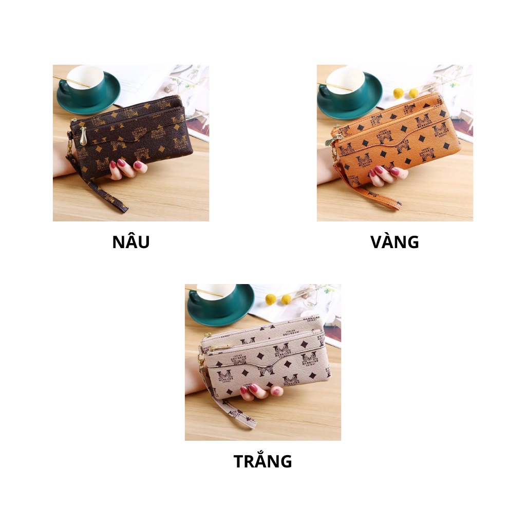 Ví nữ đẹp cầm tay đeo chéo dáng dài nhiều ngăn thời trang cao cấp hàn quốc dễ thương cute VD11