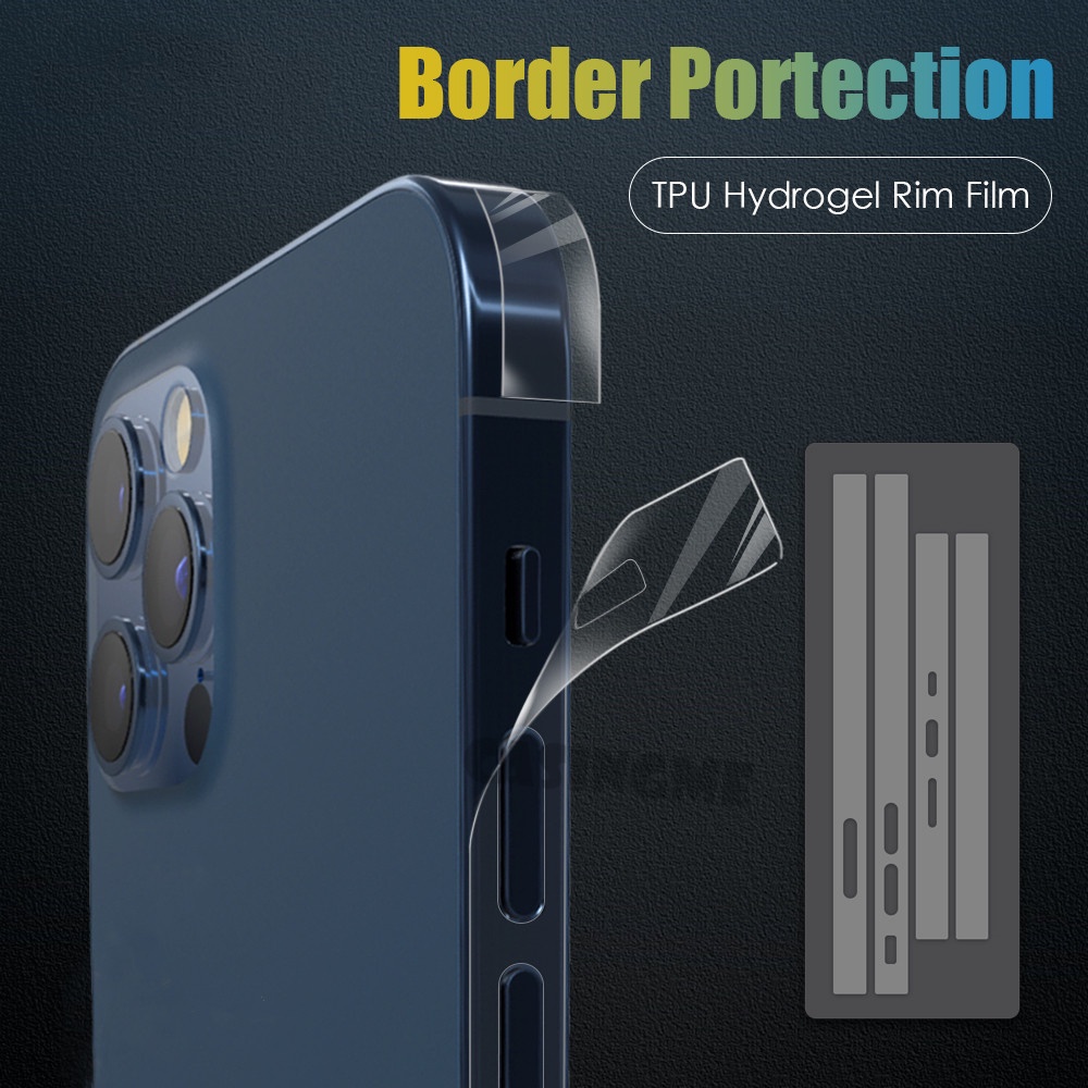 Miếng dán khung viền siêu mỏng trong suốt cho iPhone 13 13ProMax 12 Mini Pro MAX