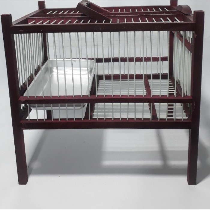 Lồng Tắm Chim - Lồng Tắm Chào Mào, Khướu, Hoạ Mi  Kèm Khay Nước Nhôm