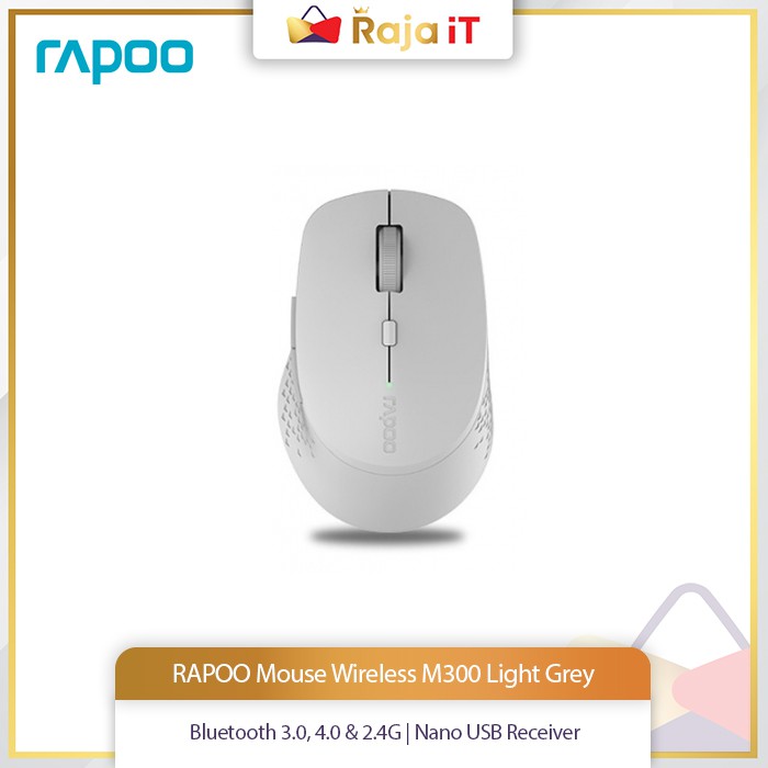 RAPOO Chuột Không Dây Rapooo M300 Màu Xám Nhạt