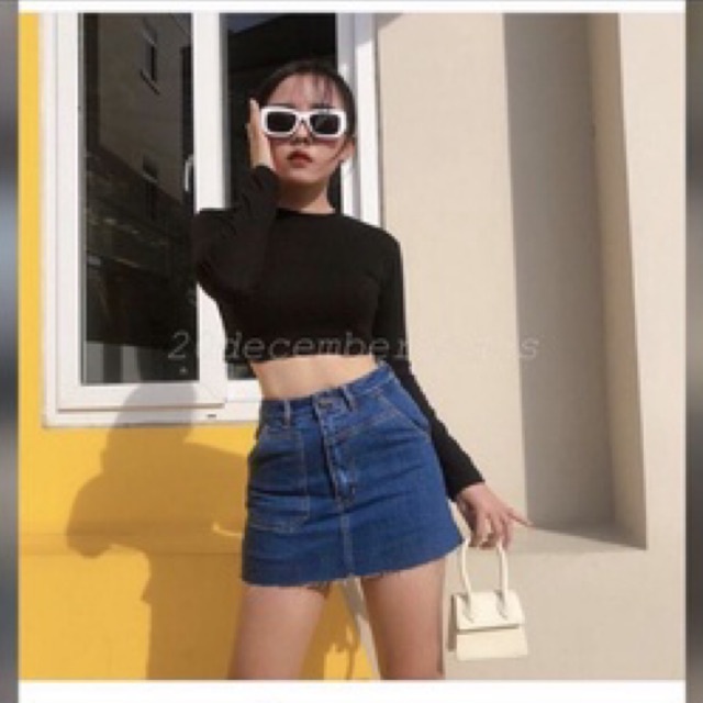 Chân váy jeans ôm có quần trong 20 december jeans size 27
